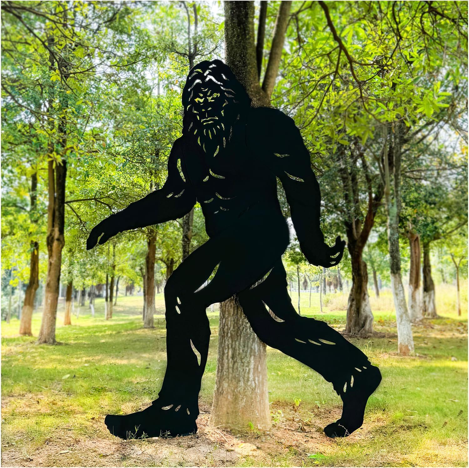 7.4Ft Bigfoot Metal Outdoor Decor Big Foot Sasquatch Gifts for Men/Women Bigfoot Silhouette Statues for Yard Art, Patio, Lawn, Forests, Garden Decor, Yard Display, Garden Decorations