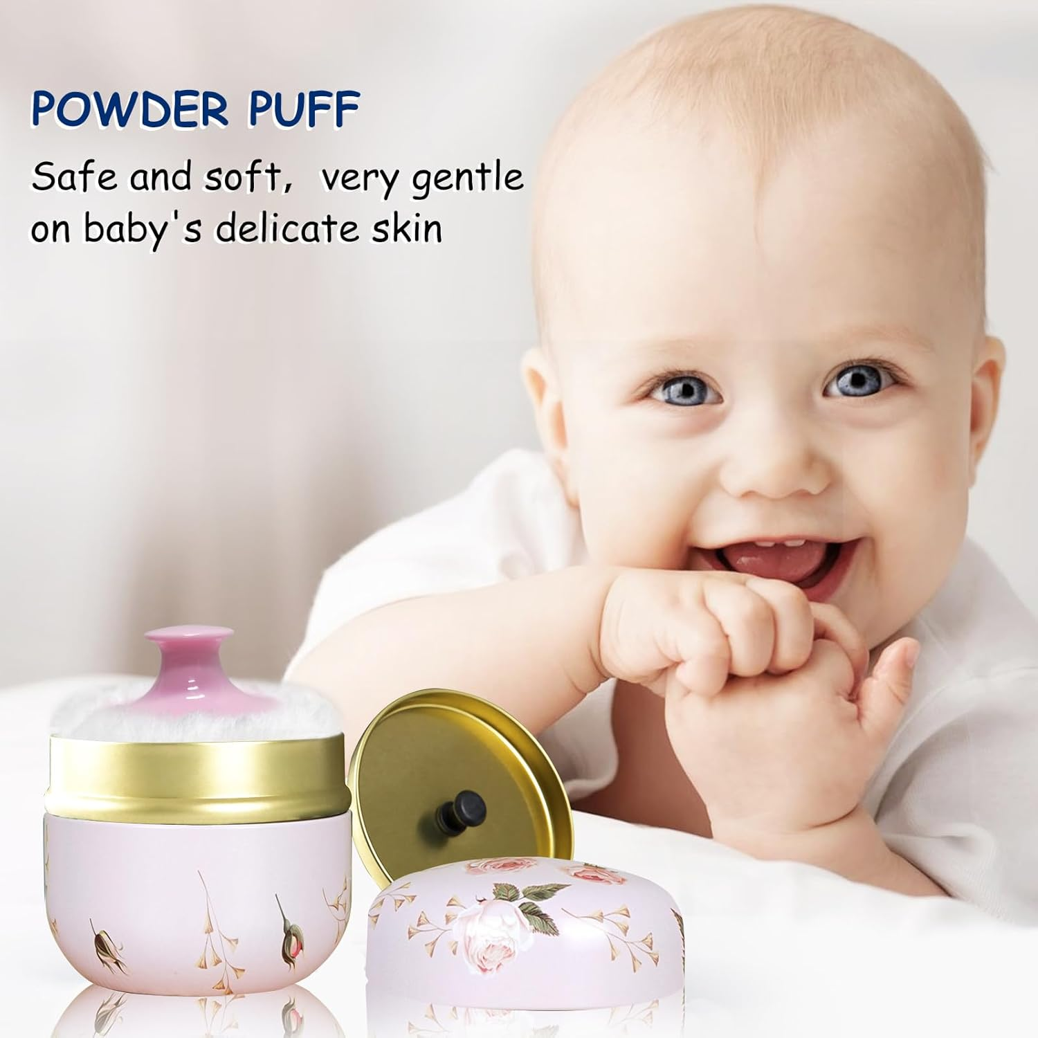 Qopoto Body Powder Puff and Container for Dusting Powder, Women Powder Puff a... - Picture 4 of 22