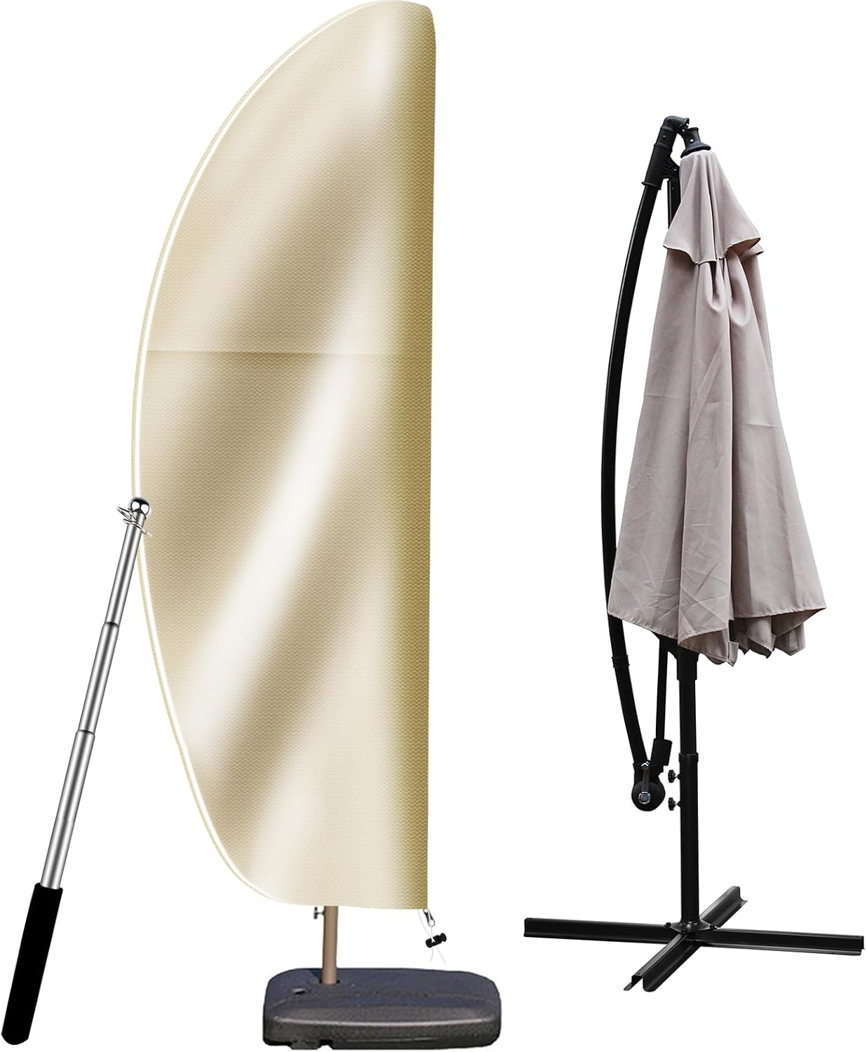 4 tilt patio umbrella Domi Outdoor Living 6' x 4' Tilt Aluminum Patio Umbrella