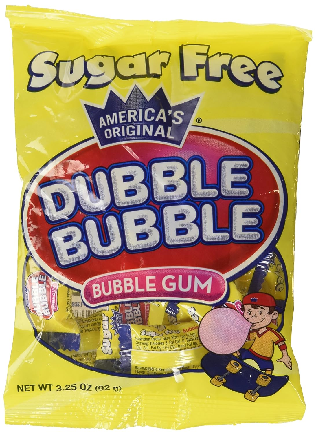 Dubble Bubble Sugar Free Gum - 3.25 Oz
