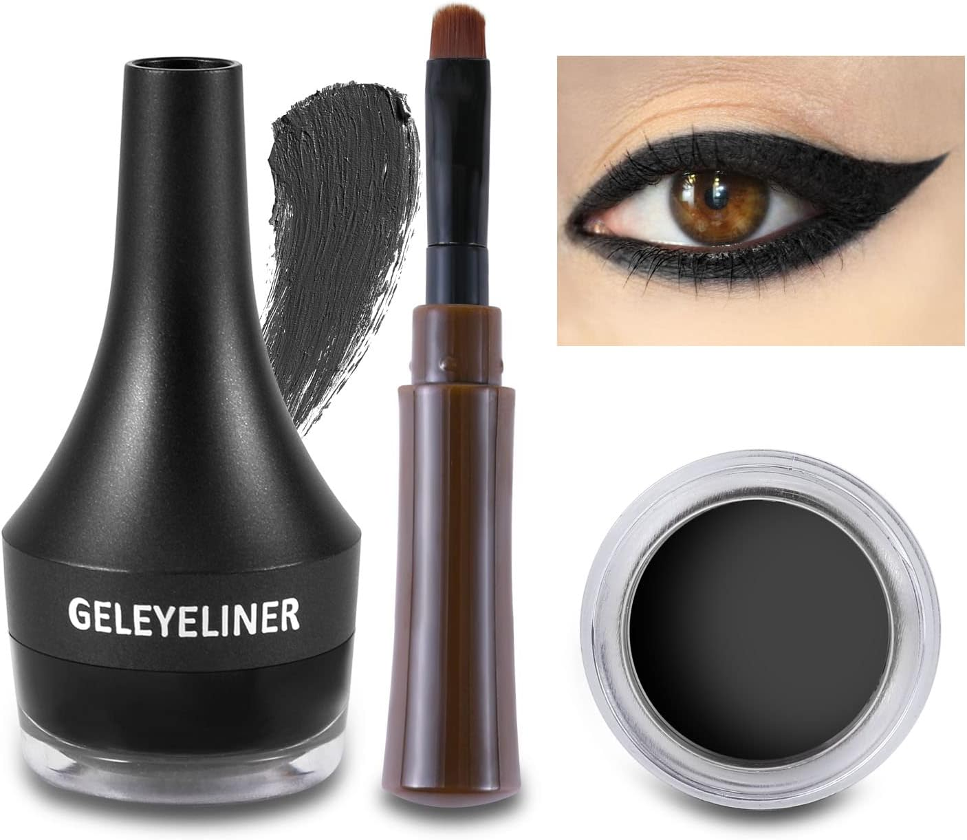 Boobeen Waterproof Gel Eyeliner Smudge-proof Eye Liner Gel Makeup Set High Pi... - Picture 9 of 14