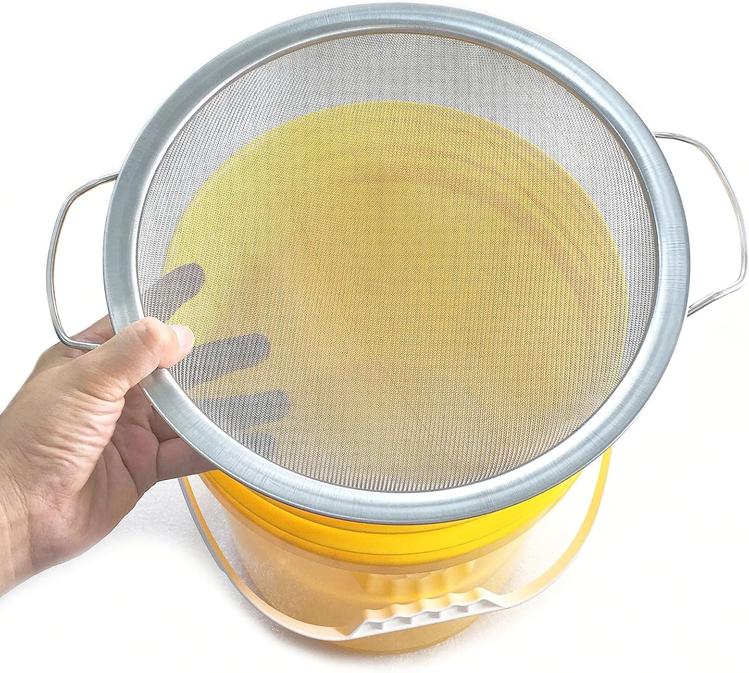 Stainless Steel 60 Mesh Paint Strainer Fits Nicely over a 5 Gallon Bucket and Filters Out Particulates from Almost Any Liquid, Easy to Use and Clean (1PCS)