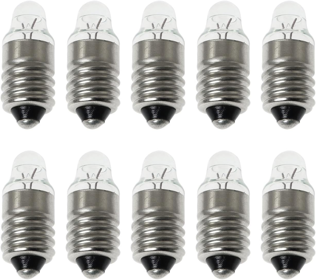10PCS 2.2V 0.25A Mini E10 Screw Base Light Bulbs for Flashlights, Home Experiments, Circuit and  Test Accessories