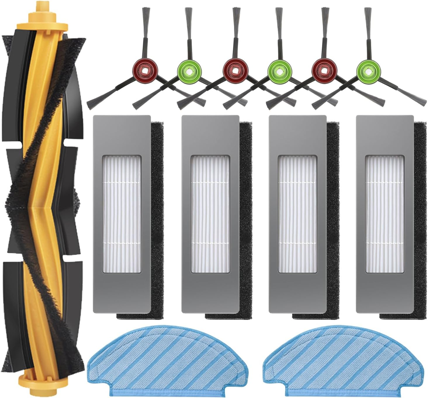 Replacement Parts Kits for ECOVACS Deebot Ozmo T8 T8+ T8 Aivi T8 AIVI+ T8 MAX T9+ T5 N8+ / N8+ plus N8 Pro N8 Pro + / N8 Pro+ plus N10 plus N7 OZMO 920 950 for Yeedi Vac 2 Pro Vac Max Vac Station