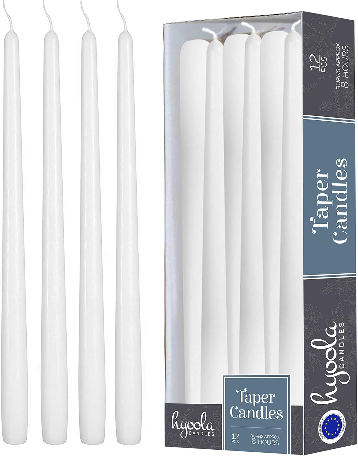 Colonial Candle Unscented Classic White Taper Candles - 10 Inch Pack Of 6 - Virtually Drip-Free, Up To 8 Hour Burn - View #9