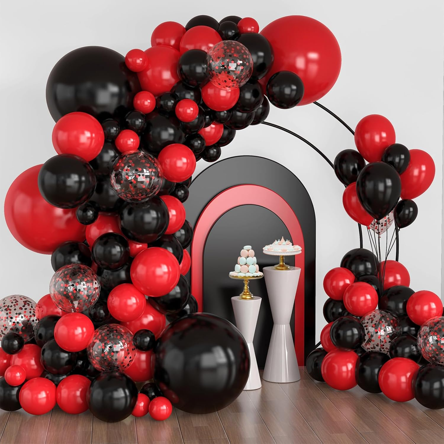 Black White Gold Balloon Garland Kit, 114Pcs Black and Gold Party Decorations... - Picture 7 of 12