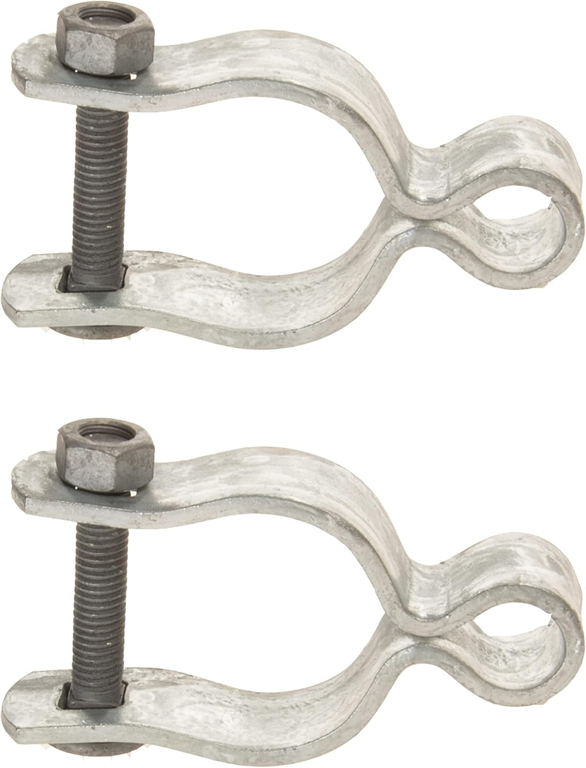 2 Pack Chain Link Fence Frame Gate Post Female Hinge with Bolts and Nuts