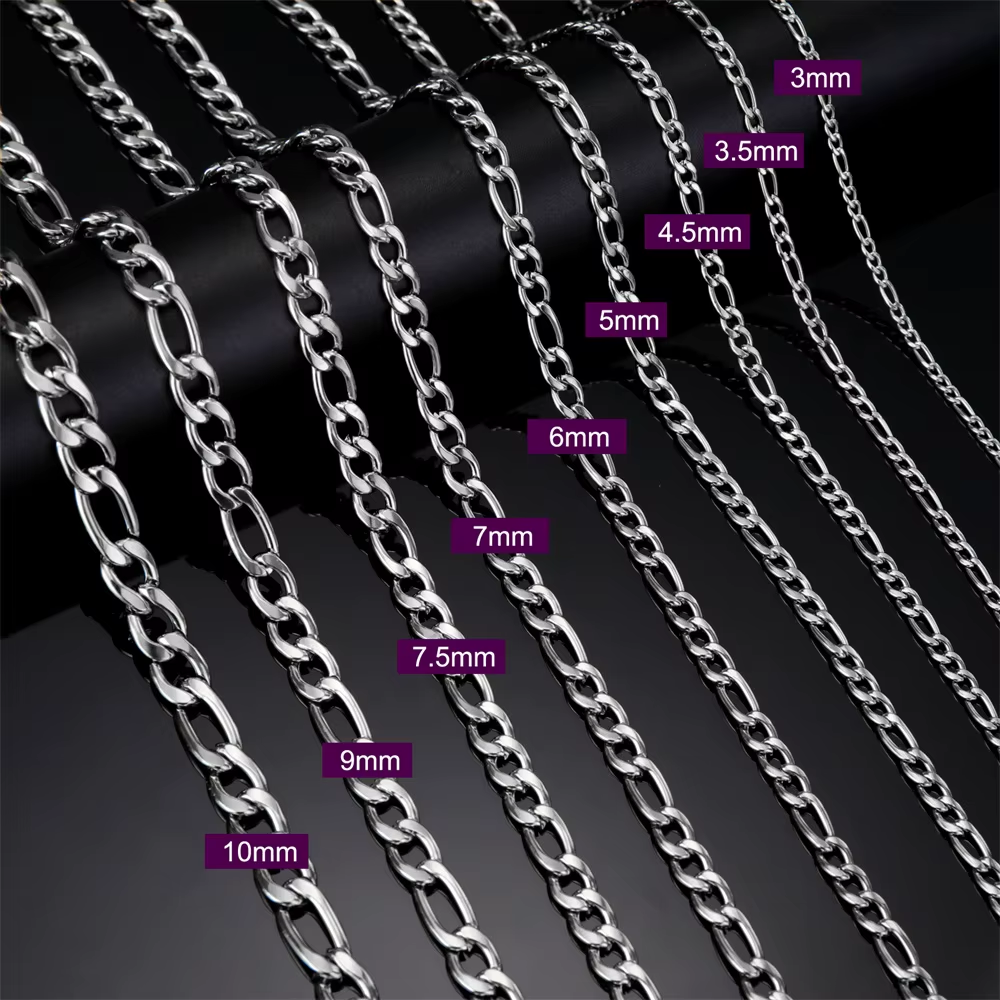 Mens Stainless Steel Cuban Link Chain Necklace Silver 5mm 7mm 20 22 24 Inch