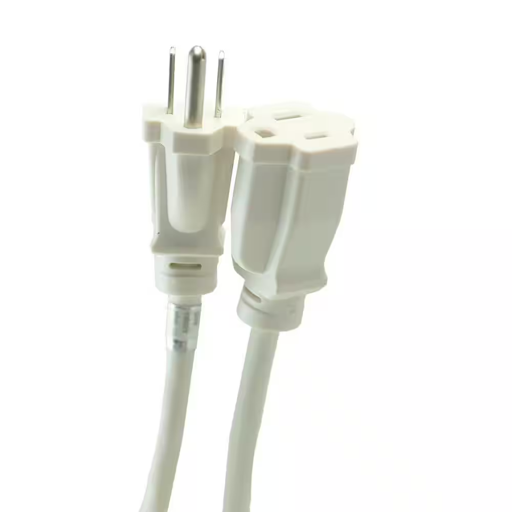 8 Ft. 16/3 Outdoor Extension Cord in White Free Shipping
