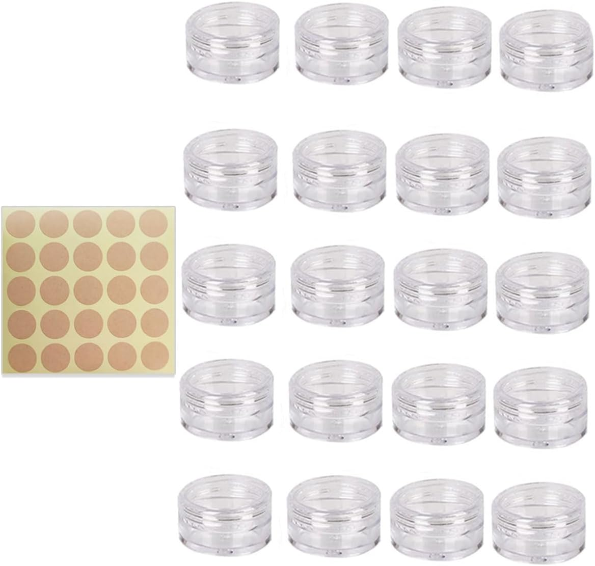 20 Stück Kleine Tiegel Für Lippenbalsam, Mini Cremedose Leer, Kosmetikdosen