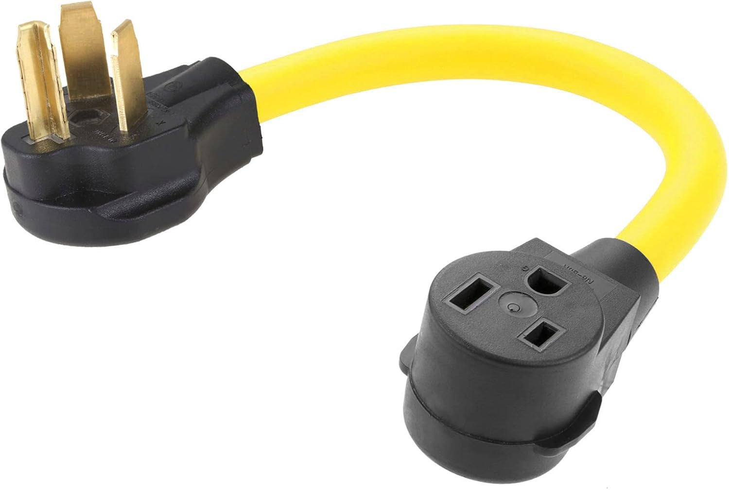 NEMA 10-30P to 6-50R Welder Adapter Cord, 1.5FT 30 Amp Dryer Male Plug to 50 Amp Welder Socket Adapter Cable 250V 10AWG, Fit for Welding Machine EV Charger Generator Connector