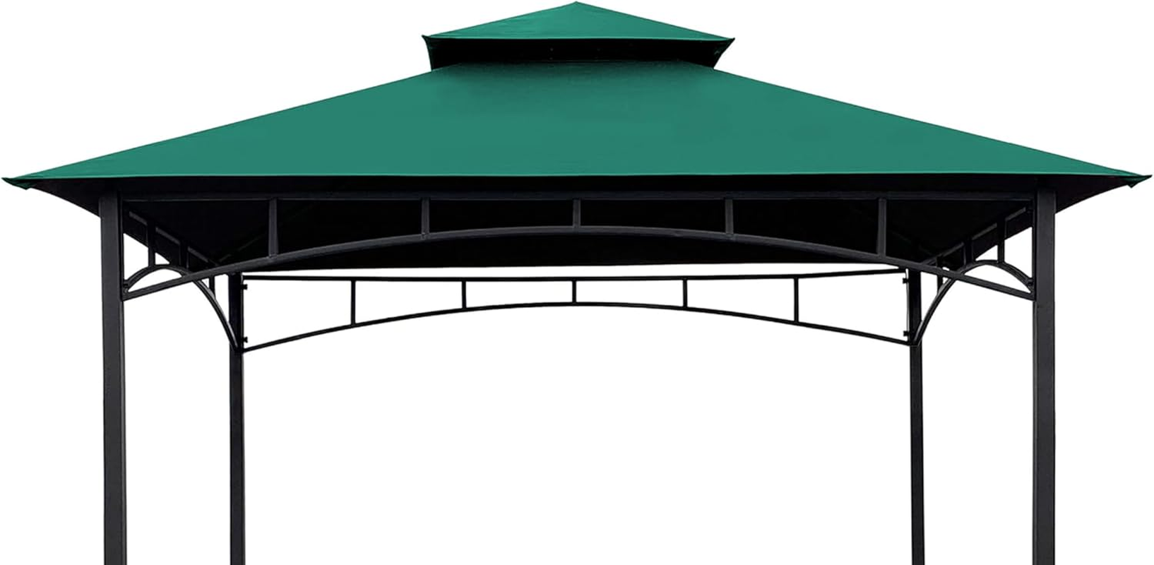 SCOCANOPY Upgraded Fabric Replacement Canopy Grill BBQ Gazebo Roof Top for Gazebo Model L-GZ238PST-11 Only,(Forest Green Ripstop)