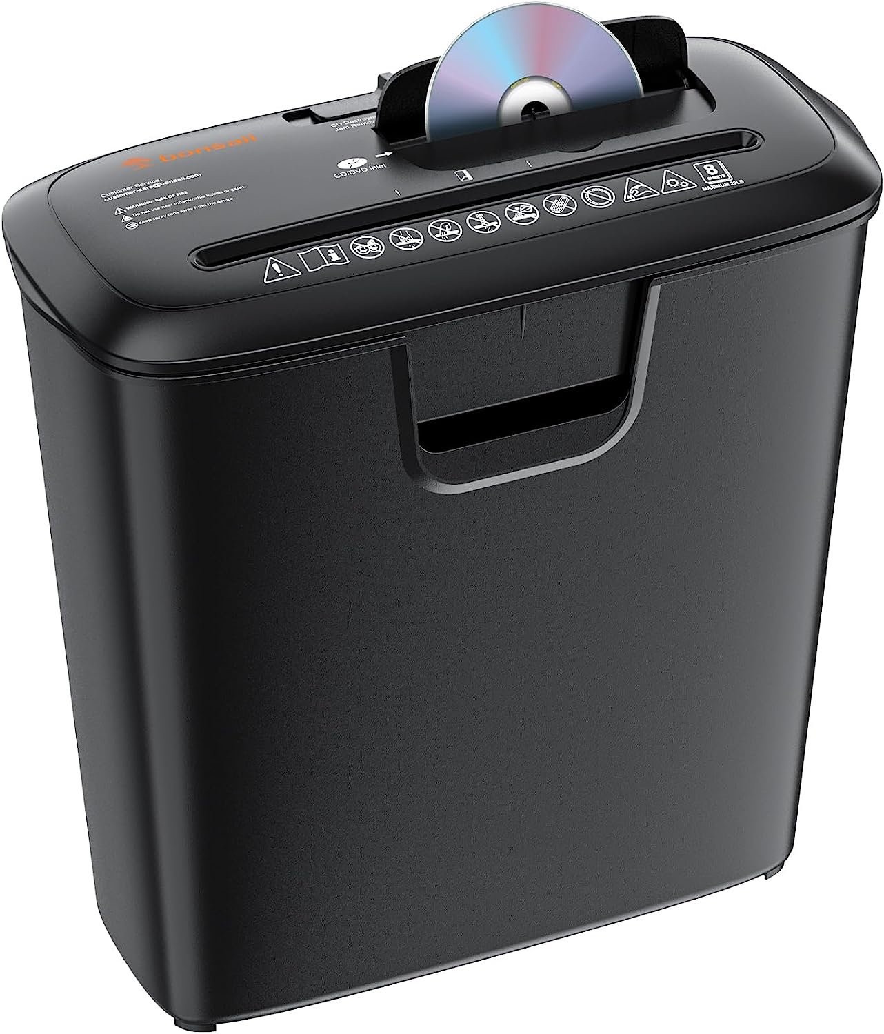 Paper Shredder for Home Use, 8-Sheet Stripcut Home Office Shredder, Cd/Credit Card Shredder Machine with Overheat Protection, 3.4 Gallons Wastebasket