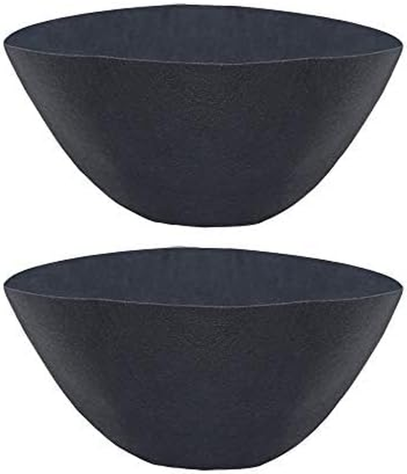 Non-Woven Fabric Plant Grow Bags Replacement Coco Liner Window Basket,Trough Shaped Wall and Deck Mount Planters,Round Hanging Basket (2Pack, 12IN)