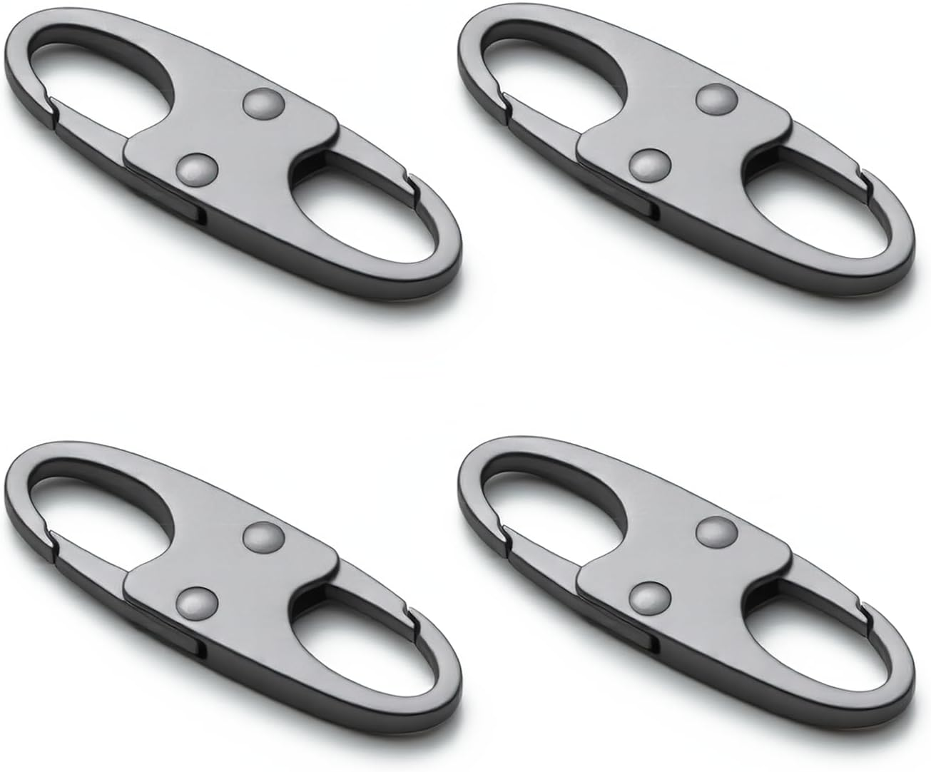 4Pcs Anti Theft Zipper Clips Double Opening Elegant Zinc Alloy Zipper Pull Repla