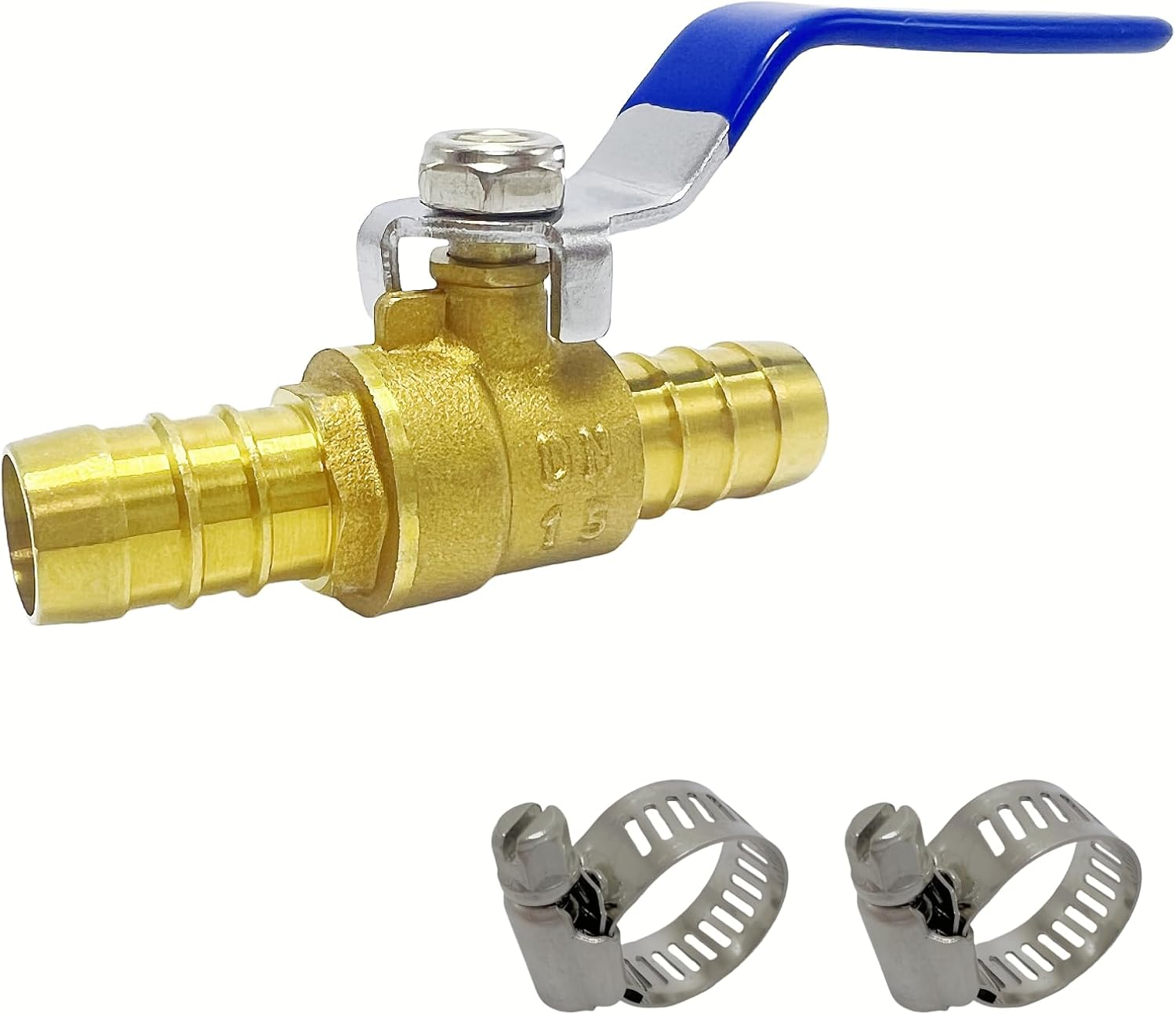 5/8 Inch Heater Hose Shut off Valve 16Mm OD Brass Ball Valve 90 Degree Turn Full