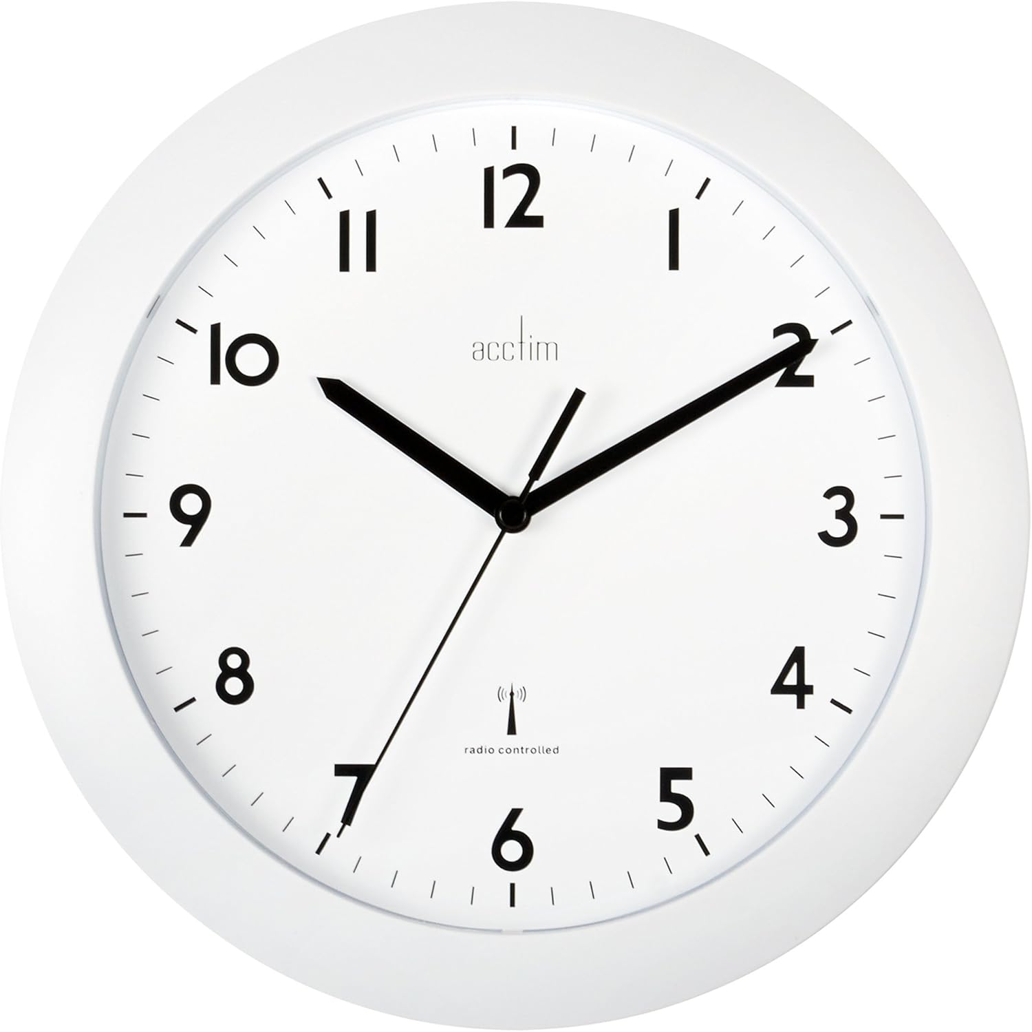 Acctim 74132 Cadiz Radio Controlled Wall Clock, White