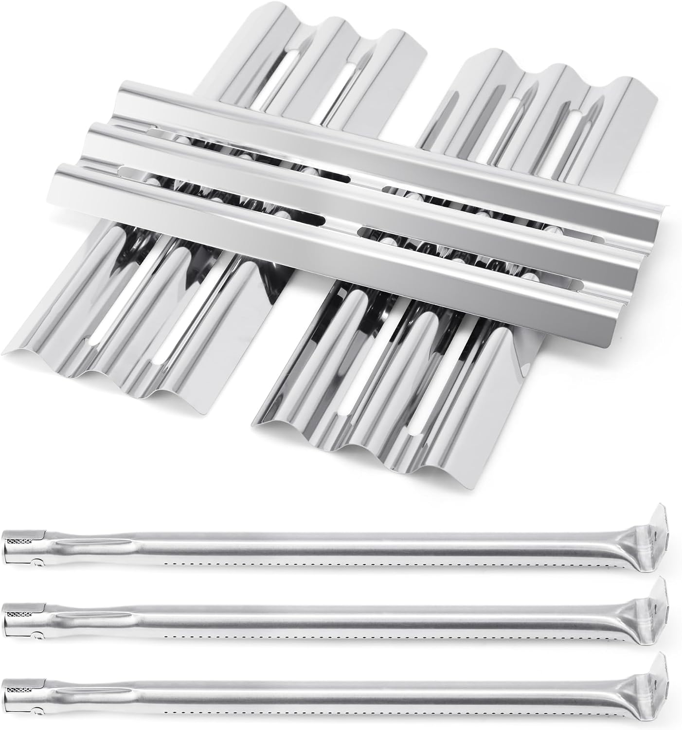 Grill Parts for Napoleon LEX 485, LEX 605, LEX 730, Mirage Series, S81001 Stainless Steel Grill Heat Plates and Burners Replacement Kit for Napoleon Gas Grill