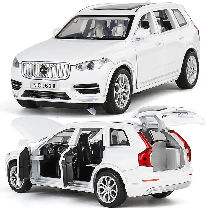 1:32 VOLVO XC90 SUV Alloy Car Model Diecast Metal Model Sound & Light Pull Back Toy Collect Display Ornaments Children Toys
