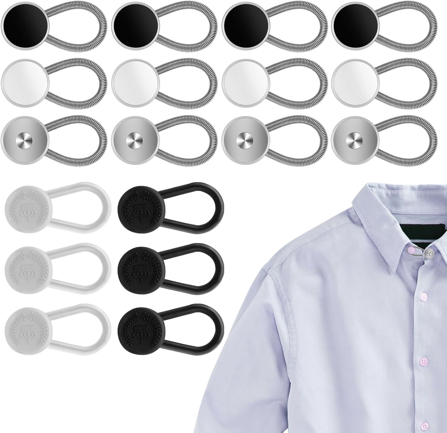 18PCS Collar Extenders Shirt Collar Extenders Pants Button Extender Extender  But | eBay