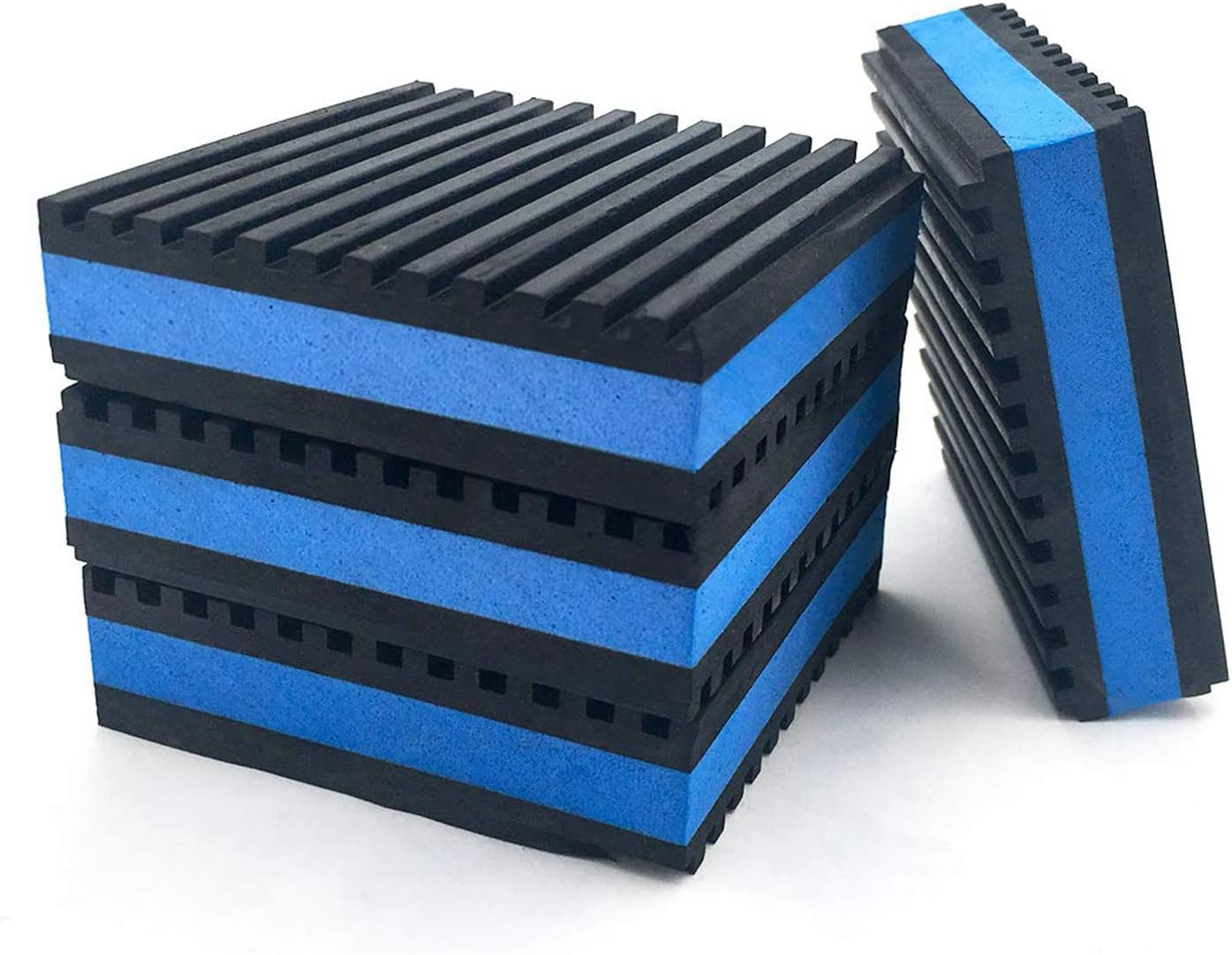 LBG Products Rubber Anti-Vibration Isolator Pads,Heavy Duty Blue EVA Pad for Air Conditioner,Compressors,Hvac,Treadmills Etc(4'' X 4'' X 7/8