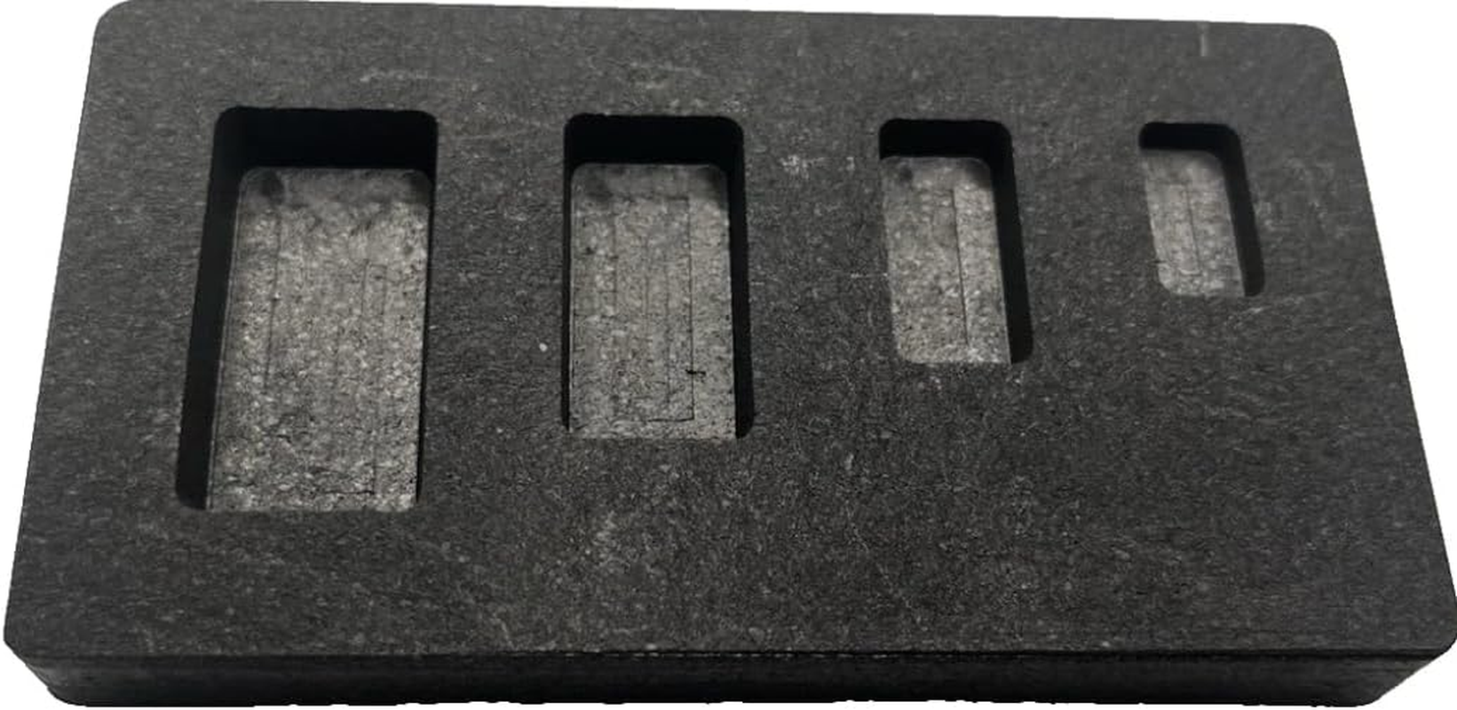 Graphite Ingot Mold for Casting (4) Cavity 1/4, 1/2, 1, and 2 Oz Gold Bar