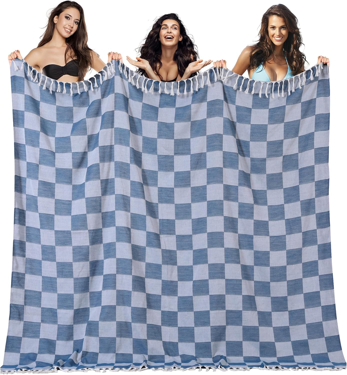 Extra Large Navy Picnic Blanket - Perfect for Beach, Camping & Festivals