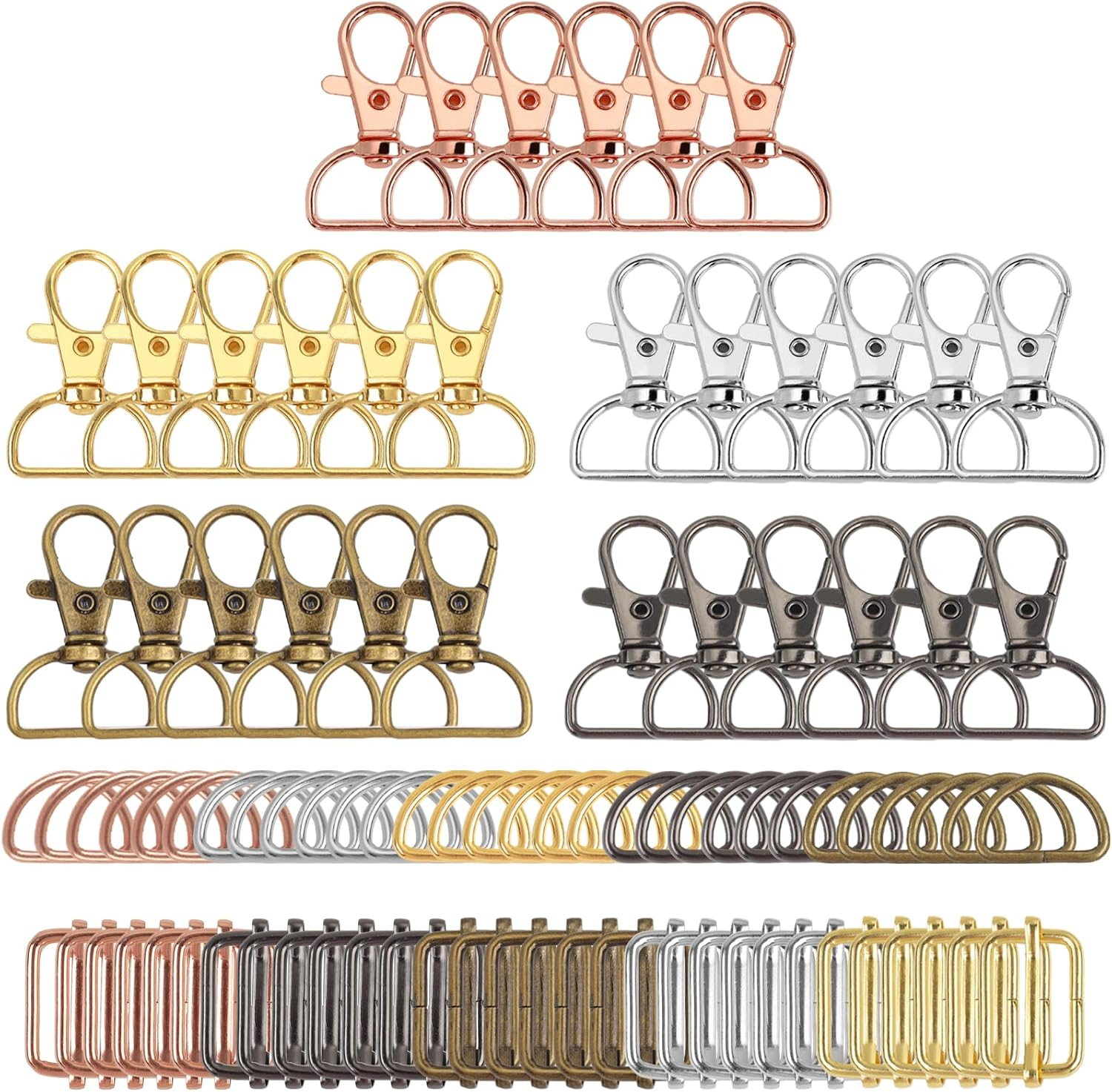 Metal Swivel Snaps Hooks, Keychain Bulk with Key Chain Swivel Hook