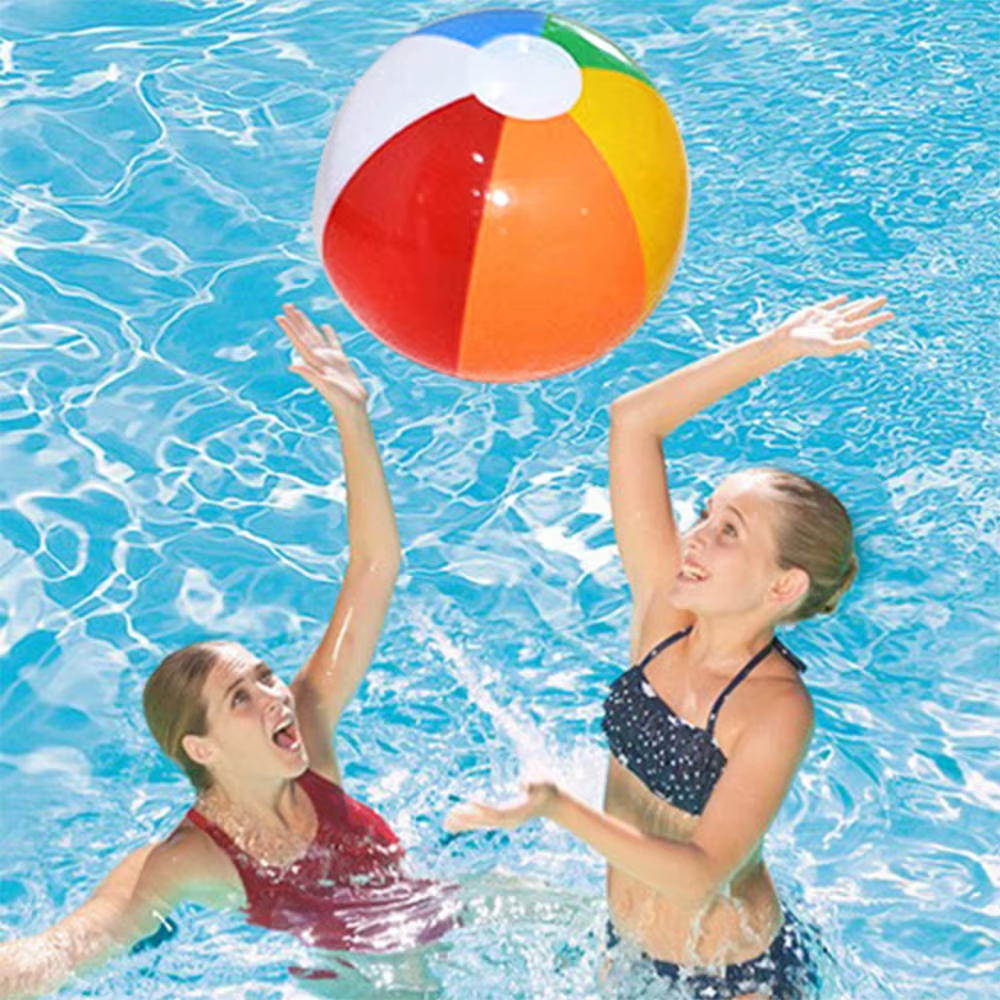 Inflatable Beach Balls - 10 Pack Summer Beach Pool Party Supplies Floating Toys
