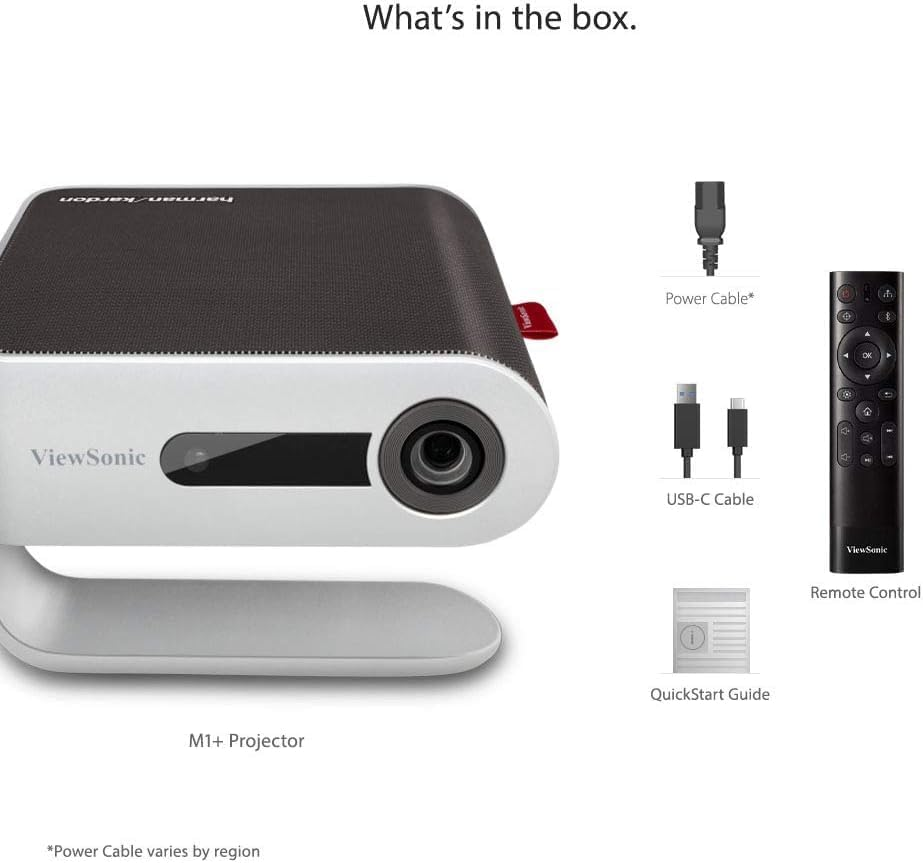 ViewSonic M1+_G2 LED Smart Portable Projector, WVGA, 300 LED Lumens, 360 Degr... - Picture 9 of 14