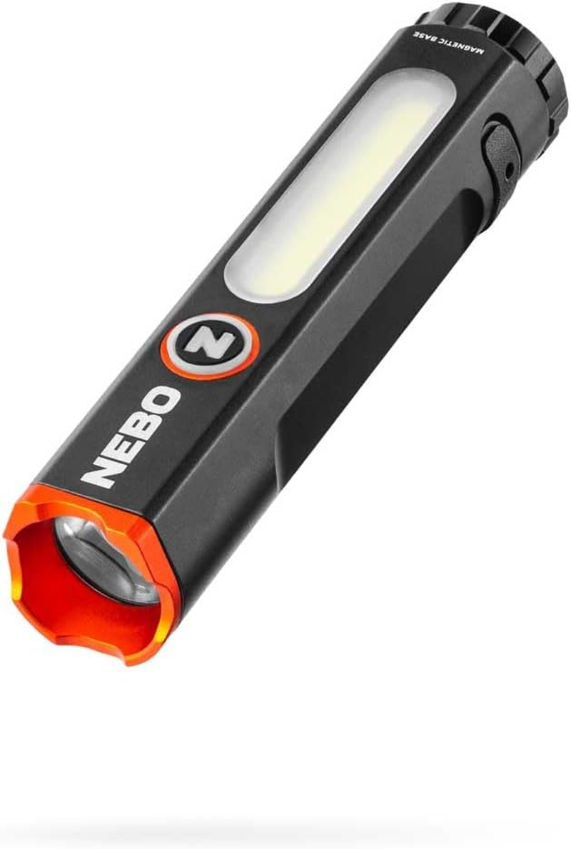 Mini Larry 500 Pocket Flashlight | 500 Lumens, 2 Light Modes, Compact, Rechargeable COB Work Light & Mini Flashlight, Magnetic Base & Steel Clip, Waterproof, Includes USB-C Charging Cable