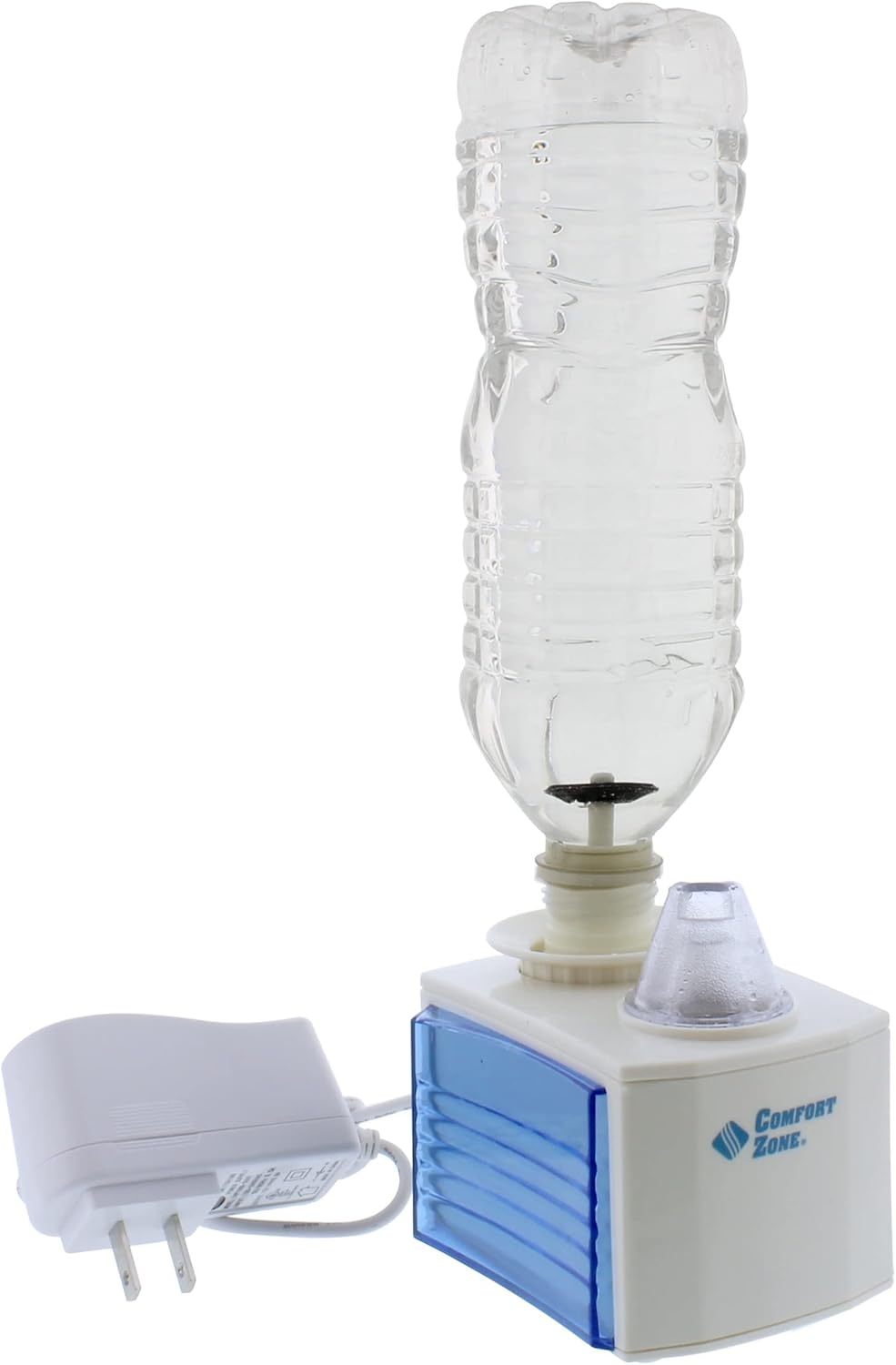 Ultrasonic Turn Bottle into into Personal Portable Humidifier - 6 Hour Operation - Whisper Quiet, Travel, White (CZHD20)