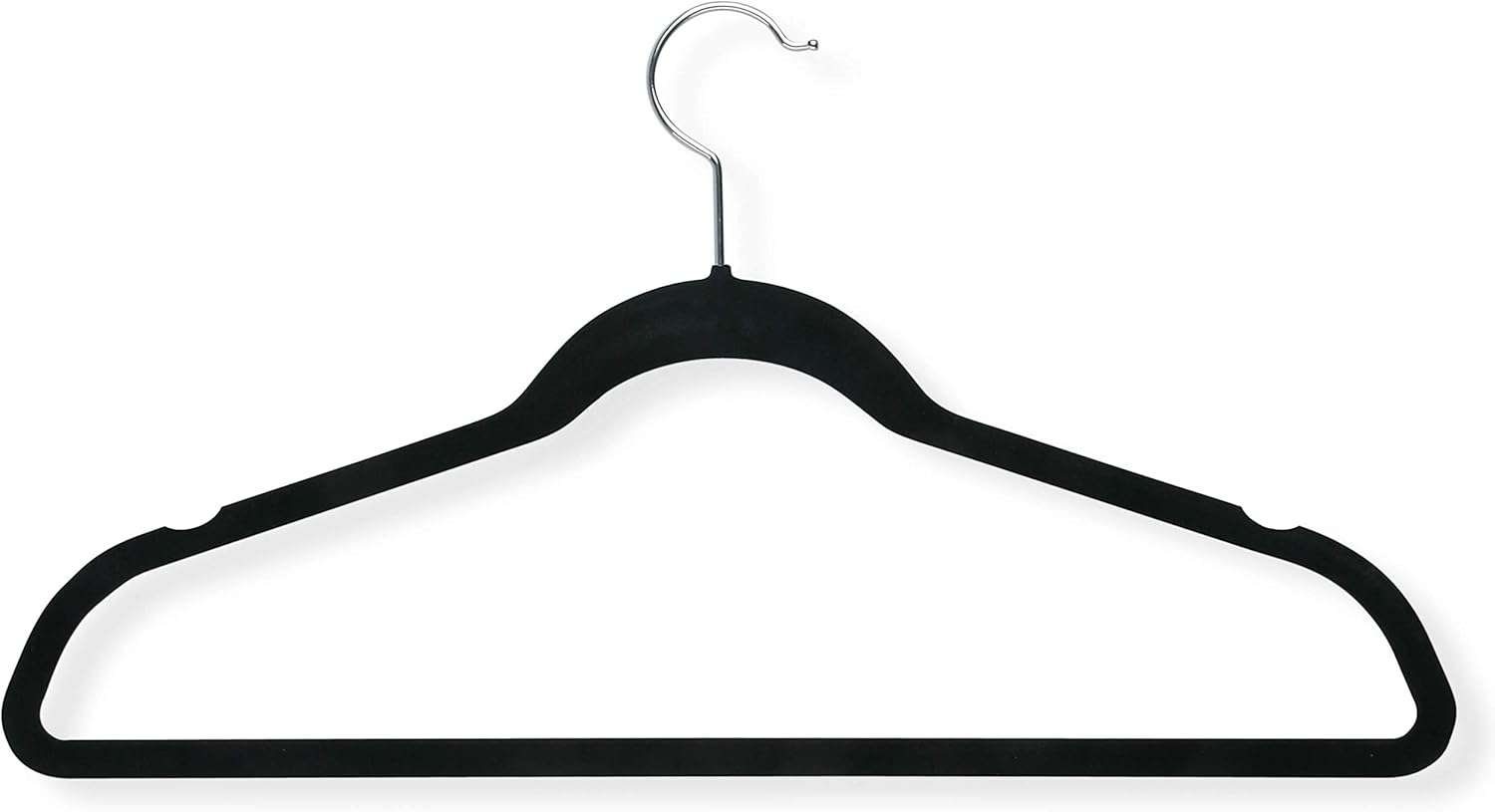 20-Pack Slim-Profile Non-Slip Velvet Hangers, Black HNG-09809 Black
