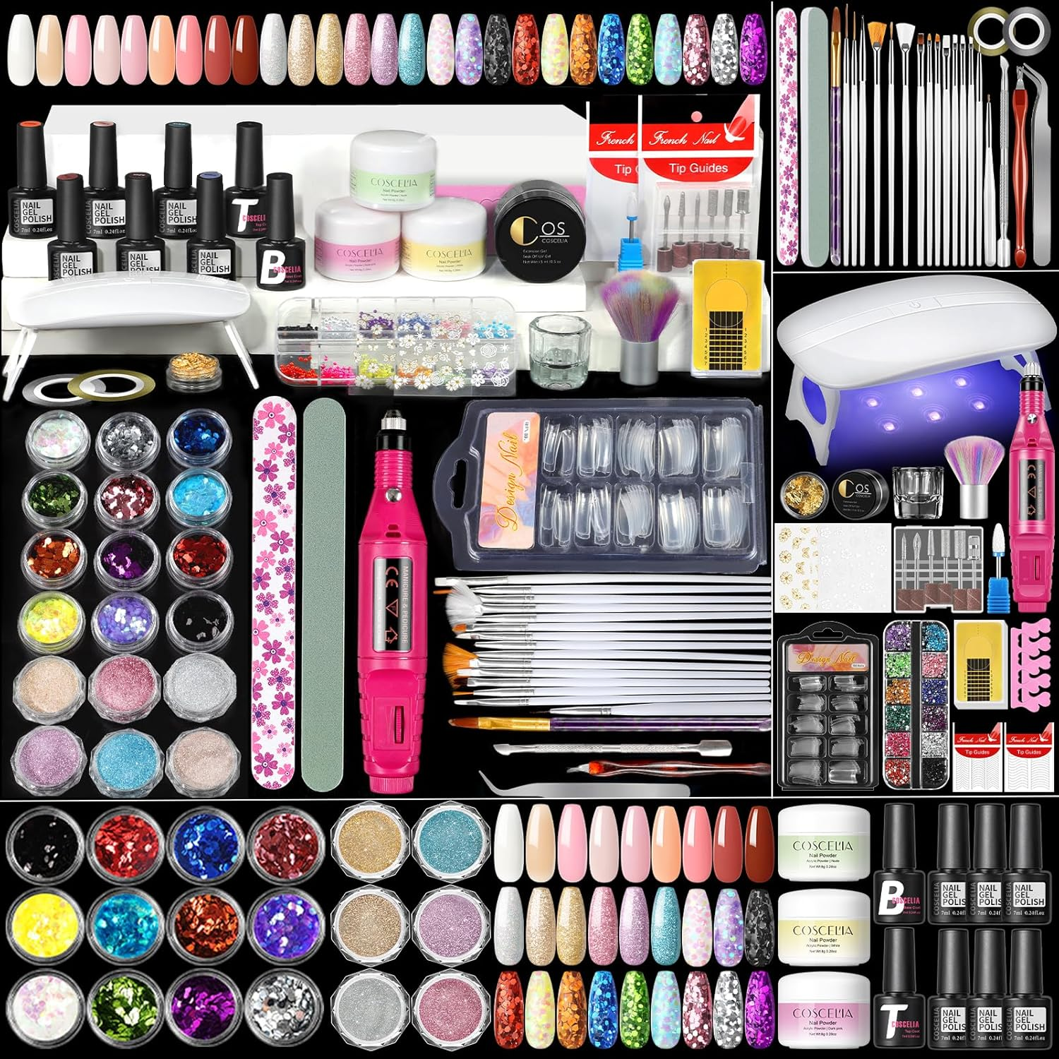 Acrylic Nail Kit for Beginners with Everything & Gel Nail Polish
