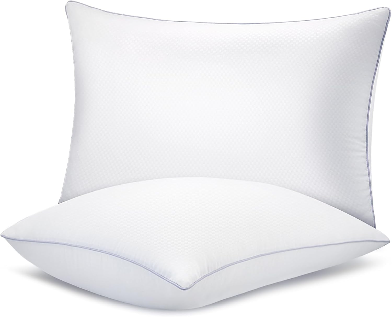Bed Pillows for Sleeping 2 Pack, Standard Size Pillows Set of 2,Down Alternative Filling, Pillow for Back, Stomach or Side Sleepers Grey