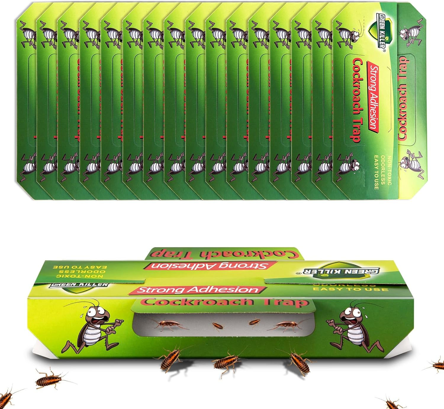 25PCS Pièges À Cafards Collant Produit anti Cafard Puissant Piege anti Cafards Professionnel Attrape Cafards Non Toxique Pour Jardin Maison Cuisine Salle De Bain Bureau