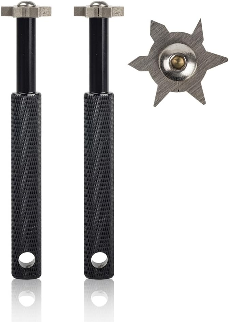 Groove Sharpener with 6 Heads - Golf Club Groove Sharpener Re-Grooving Tool and Cleaner for All Irons Pitching Sand Lob Gap and Approach Wedges and Utility Clubs ¡­