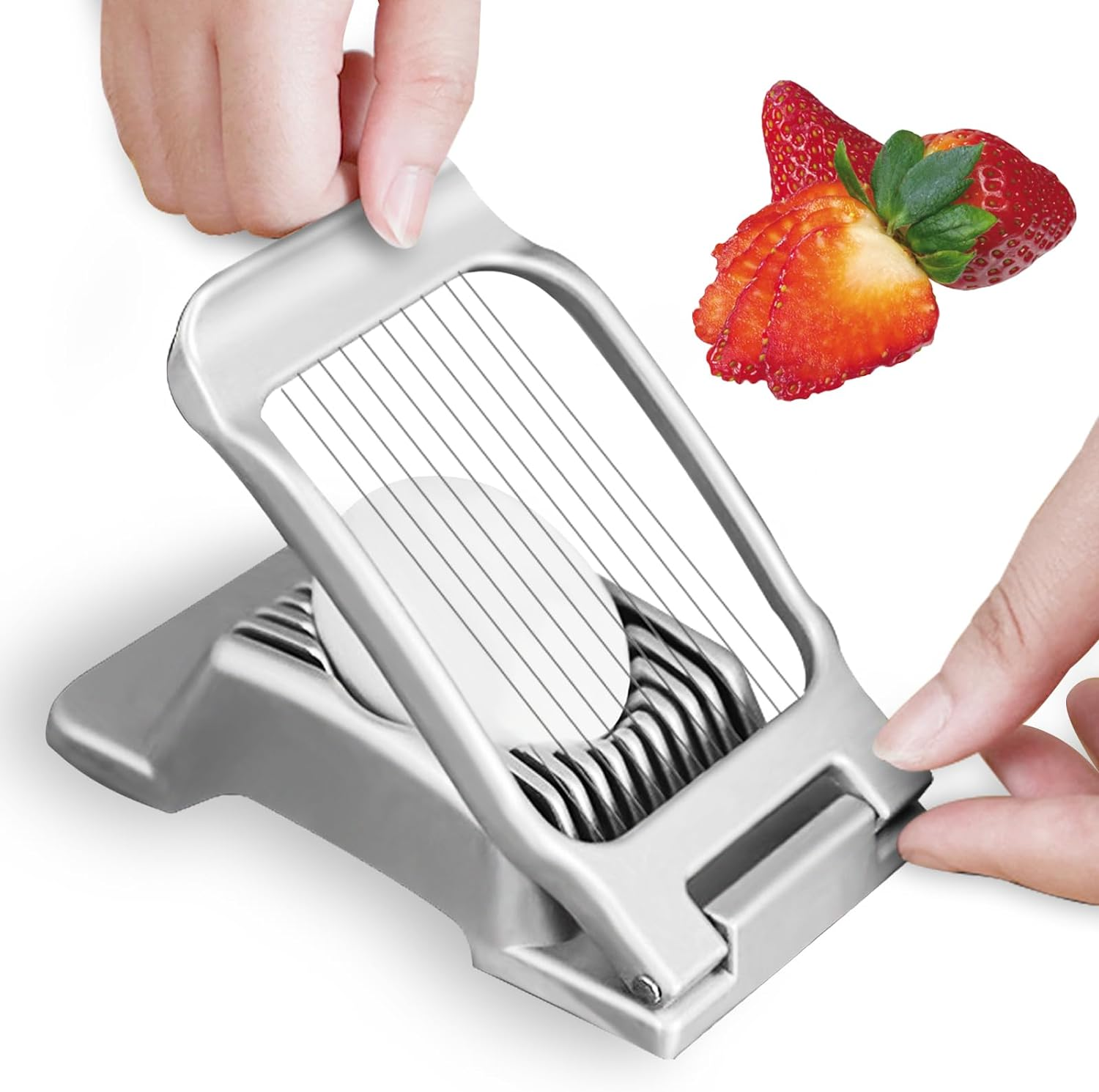 SupMaka egg cutter strawberry slicer - Aluminum Fruit Slicer, Mushroom Stainl... - Picture 2 of 14