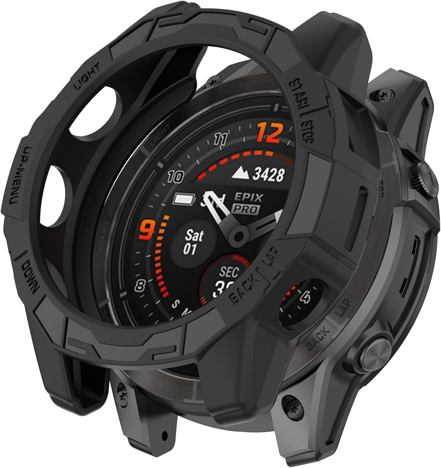 Custodie Compatibili Con Garmin Epix Pro Gen 2 47 Mm/Fenix 7 Pro/Fenix 7, Custodie Protettive in TPU per Telaio Dell'Orologio (Nero)