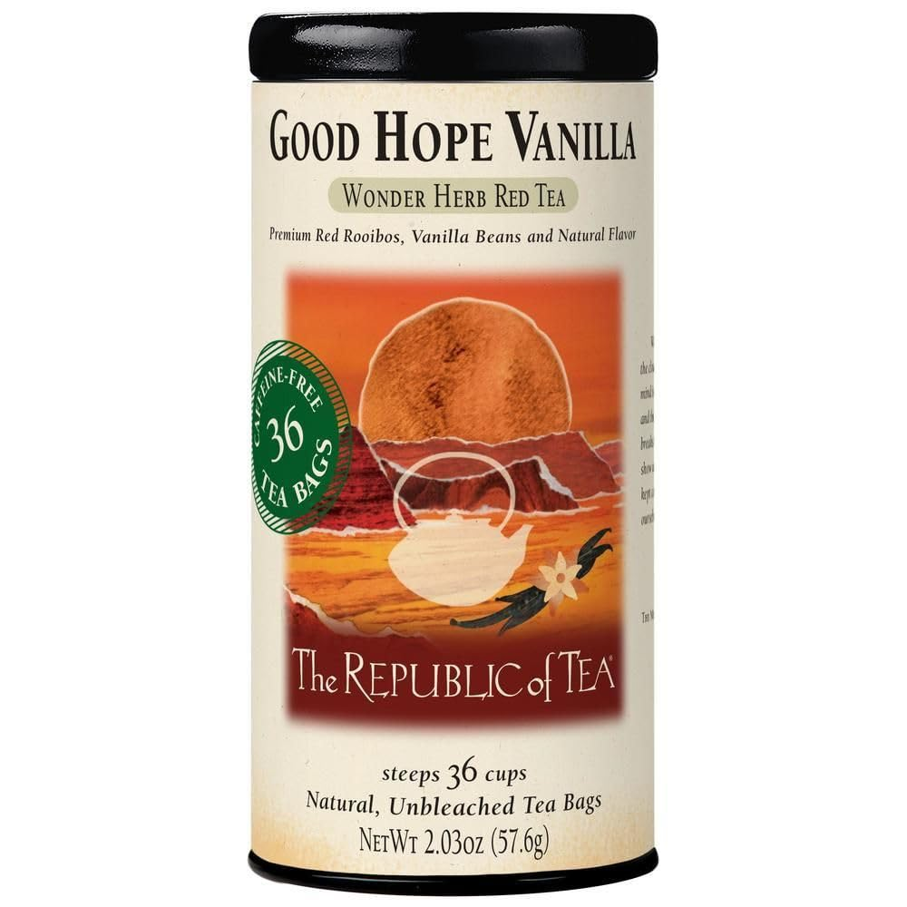 - Good Hope Vanilla Herbal Red Tea, Naturally Caffeine-Free African Rooibus - 36 Tea Bags