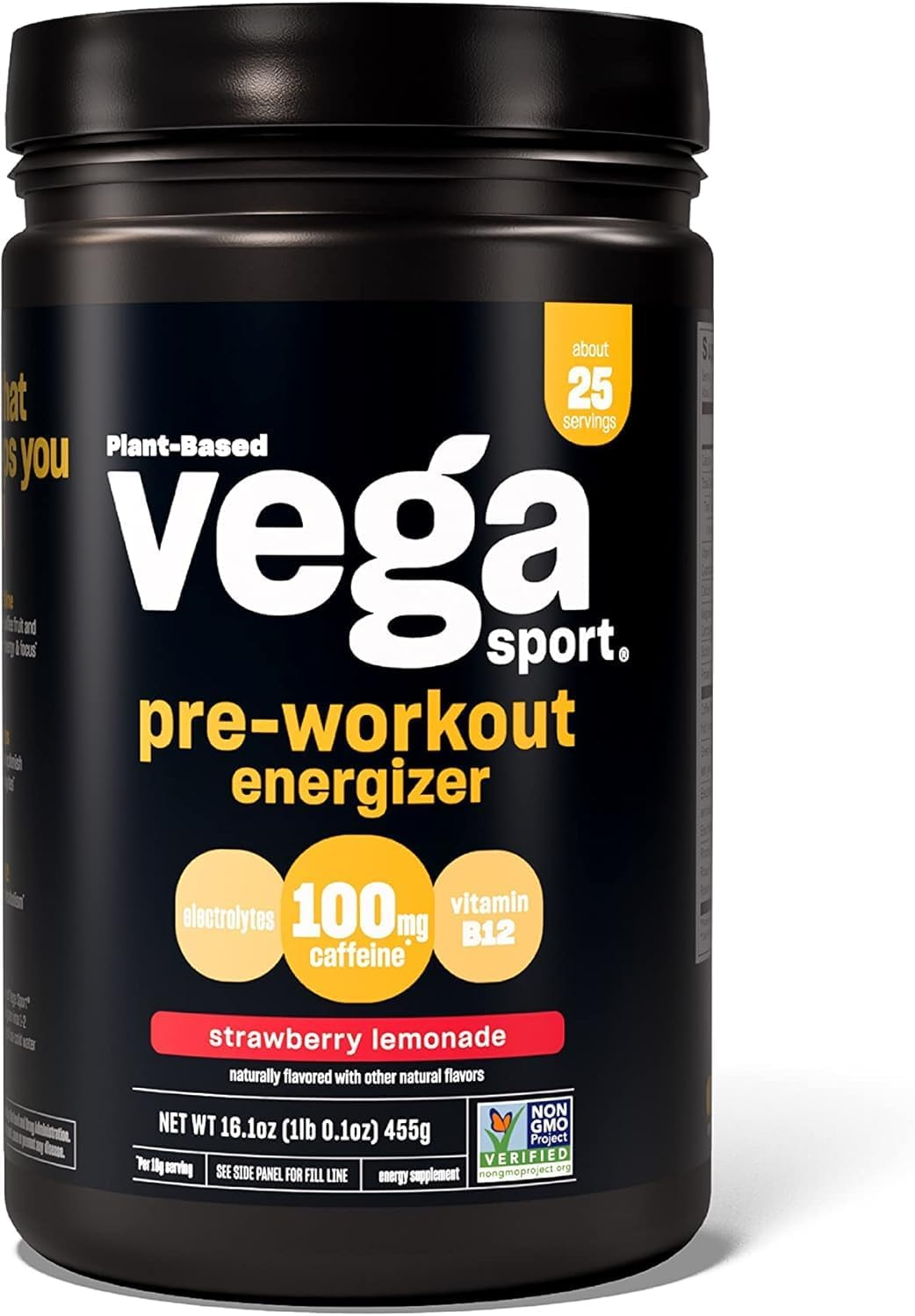 Vega Sport Pre-Workout Energizer, Strawberry Lemonade - Pre Workout Powder 