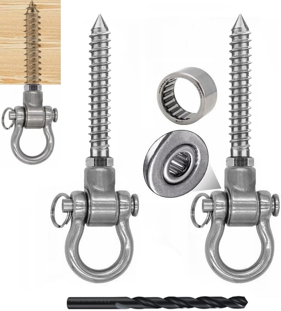 2 Permanent anti Rust Bearing Hanger Heavy Duty, 1500 LBS, 180° Swing Hardware