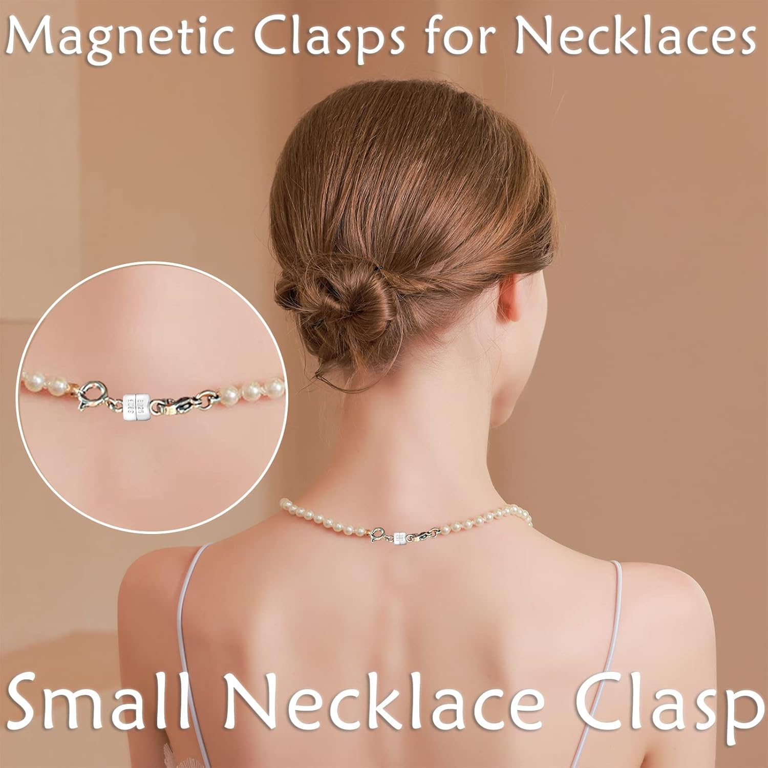 Qulltk 925 Sterling Silver Magnetic Necklace Clasps and Closures,Mini Bracele... - Picture 7 of 18