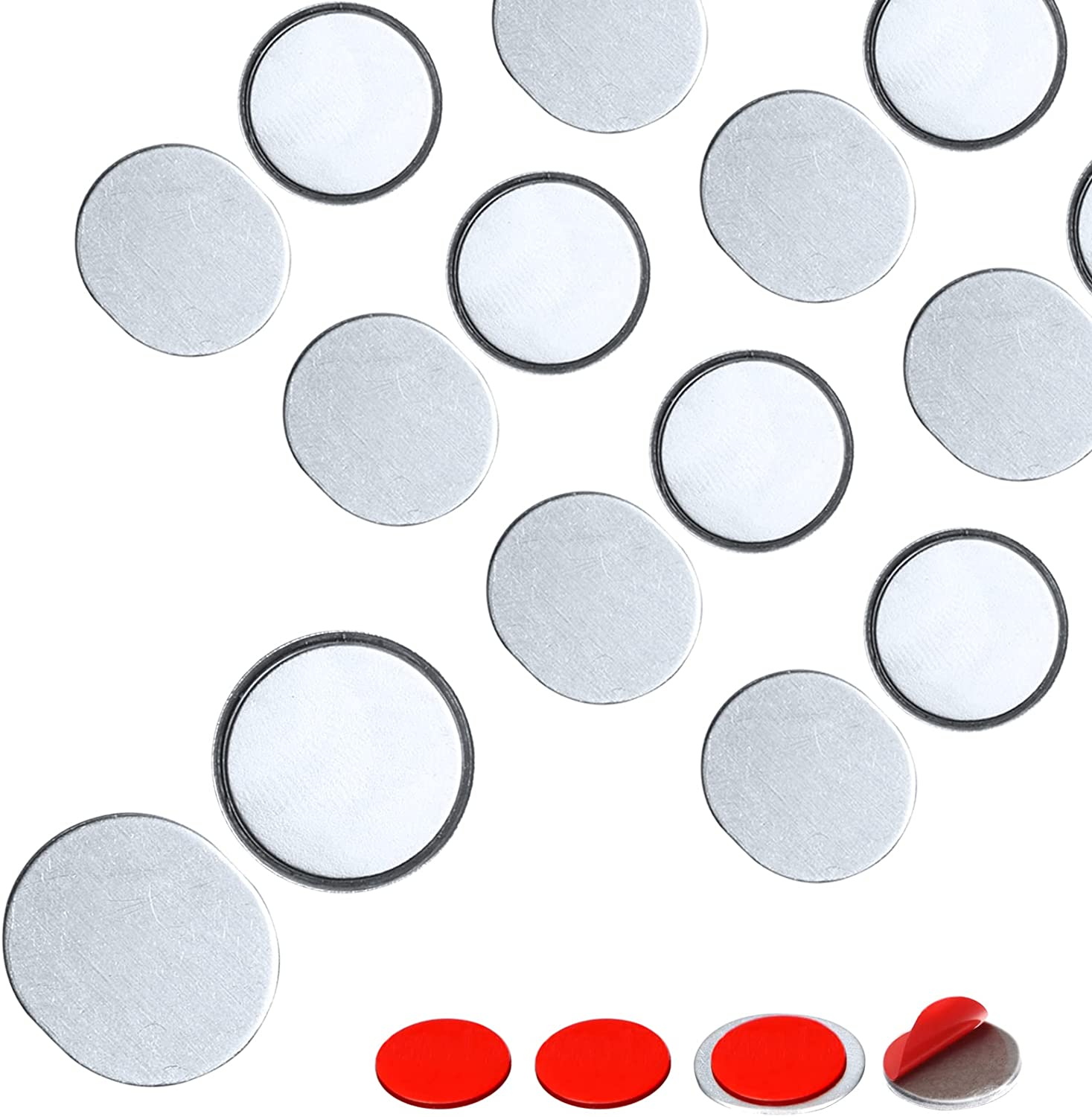 Magnetic Door Catch Ultra Thin Cabinet Magnets Stainless Steel Drawer Magnet Catch for Sliding Door Closure Kitchen Cabinet Cupboard Closet Closer (D15-8)