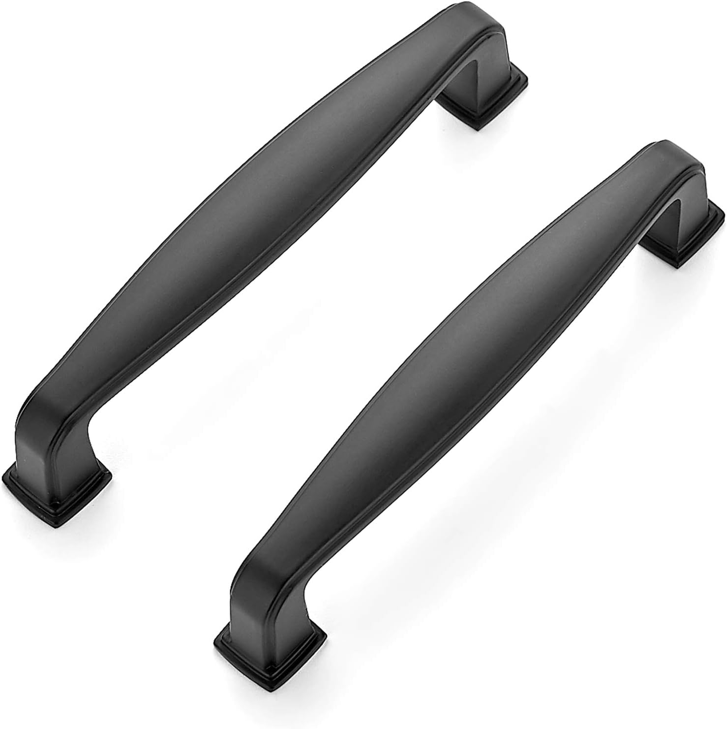 3 Pack Solid 3-3/4 Inch Cabinet Handles - Matte Black Cabinet Pulls and Drawer Handles - 3-3/4 Inch Size - Kitchen Cabinet Hardware