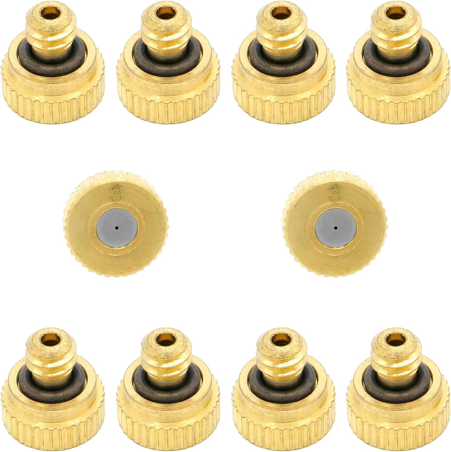 10Pcs Brass Misting Nozzle - 0.004" Orifice (0.1mm) Dia 10/24 UNC Replacement... - Picture 10 of 18