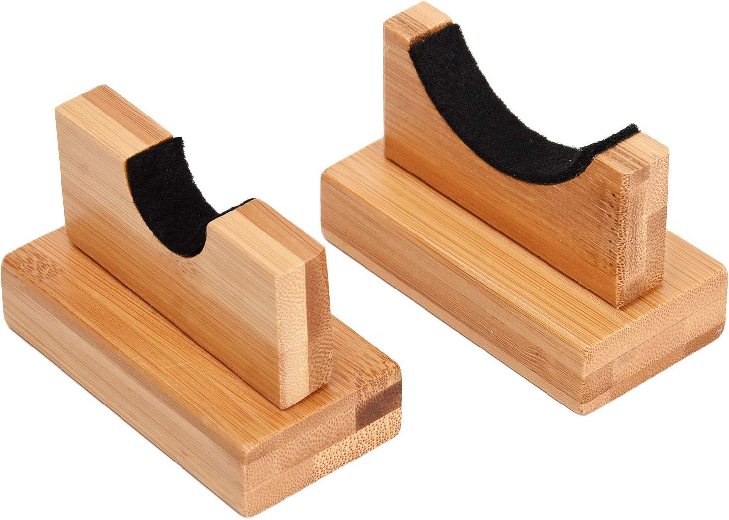 2Pc Baseball Bat Display Case Sturdy Durable Wooden Stand Holder Horizontal Rack