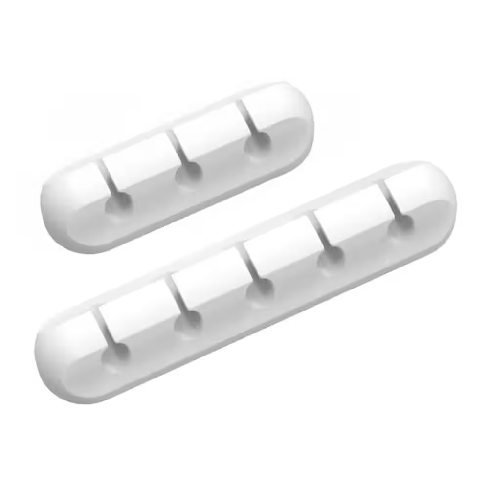 Cable Clips Cord Organizer Management USB Cable Holder Wire Organizer White 2-Packs for Desk Car Home Office