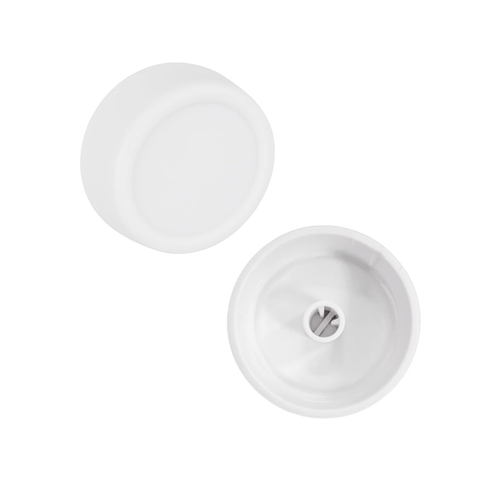 RRKWV Rotary Replacement Dimmer Knobs, White (2)