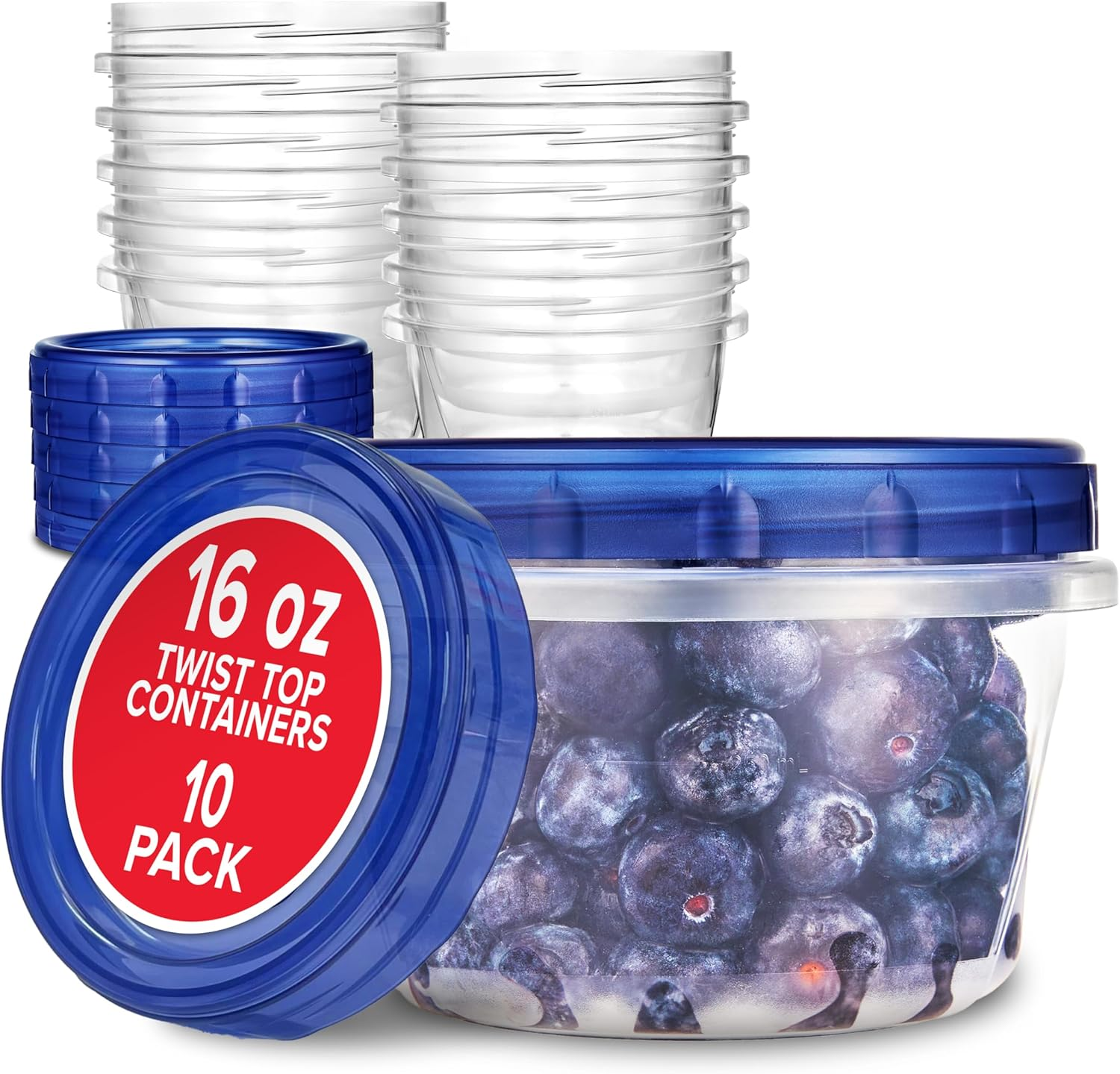 Soelomu 10 Pack 16 Oz Freezer Containers With Screw Lids | Reusable, Leakproof Meal Prep & Food Storage - View #4